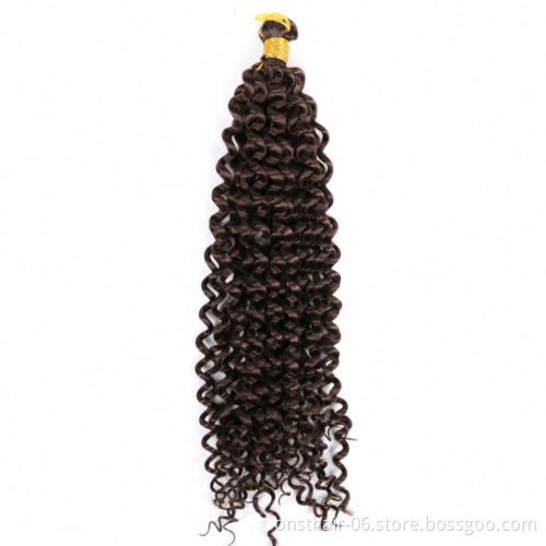 MYZYR Ombre Color Water Wave Hair Bulk Synthetic Hair Extensions High Temperature Fiber Hair Bundles Curly Hair Bug/Gray/Black